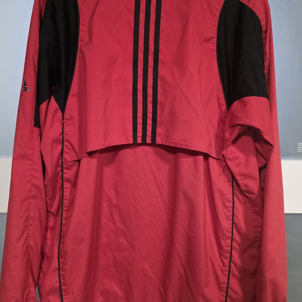 Red Addidas Midweight Pullover Jacket - image 5